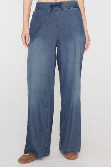 Stretch Denim Palazzo Trousers