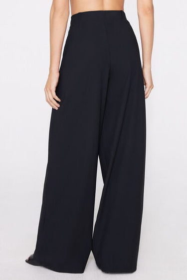 Easy Fit Microfibre Long Palazzo Trousers