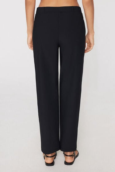 Long Easy Fit Microfibre Cigarette Trousers