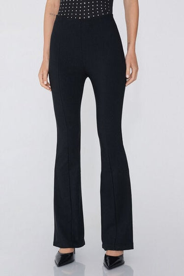 Flared Trousers in Stretch Canvas
