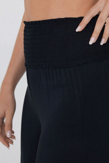 Stitched-Smock Canvas Cropped Trousers