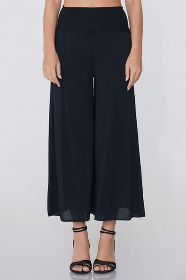 Stitched-Smock Canvas Cropped Trousers