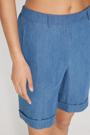 Denim Canvas Bermuda Shorts