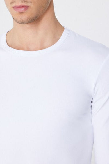 Long-Sleeve Round-Neck Thermal Cotton Top