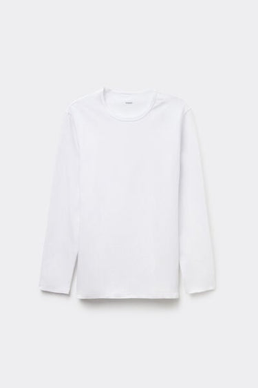 Long-Sleeve Round-Neck Thermal Cotton Top