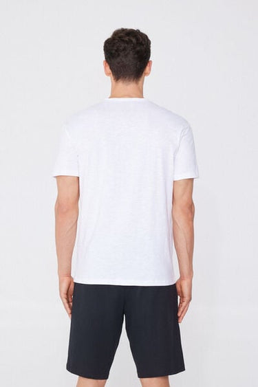 Slub Cotton T-Shirt with Breast Pocket