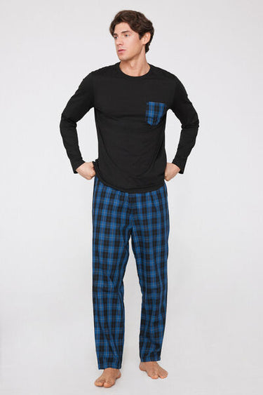 Long Cotton Pyjamas with Canvas Pocket
