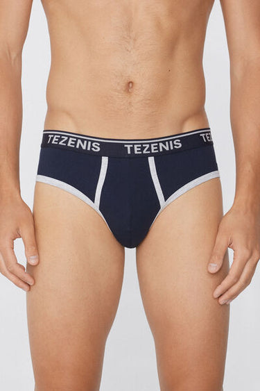 Organic Cotton Briefs with Contrasting Trim and Logo
