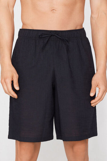 Linen-Look Cotton Canvas Shorts