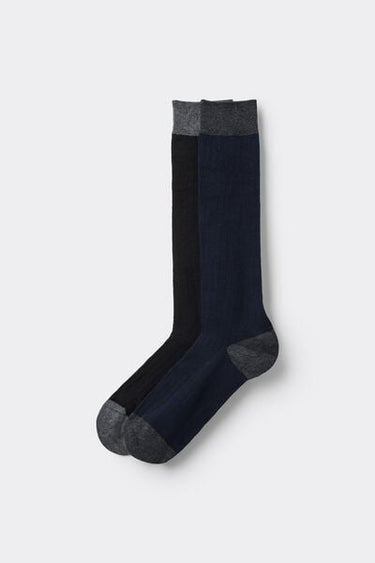 2 Pairs of Men’s Long Patterned Cotton Socks