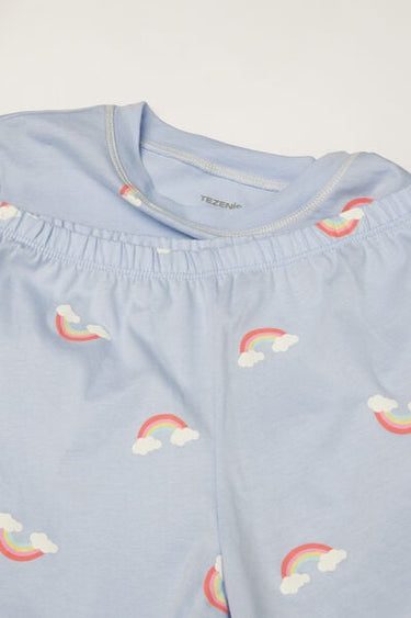 Girls’ Rainbow Print Short Cotton Pyjamas