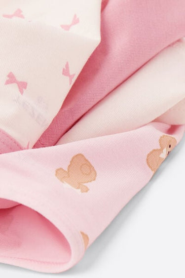 4 Pairs of Girls’ Printed Cotton Shorts