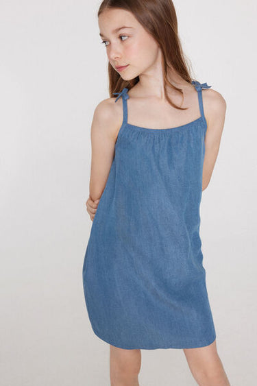 Girls’ Denim Canvas Dress