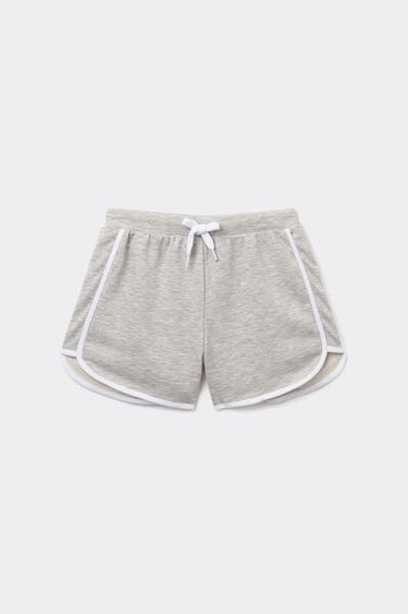 Girls' Cotton Fleece Shorts with Piping