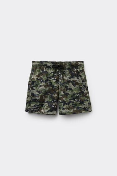 Boys’ Printed Canvas Swimming Shorts