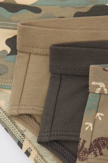 4 Pairs of Boys' Printed Cotton Briefs