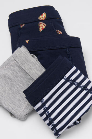4 Pairs of Boys' Printed Cotton Briefs