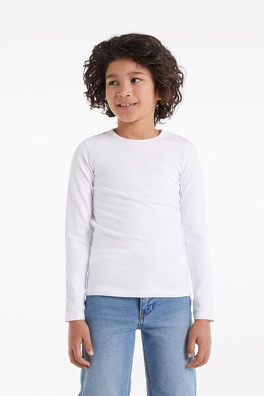 Kids’ Unisex Long-Sleeved Rounded Neck Thermal Cotton Top