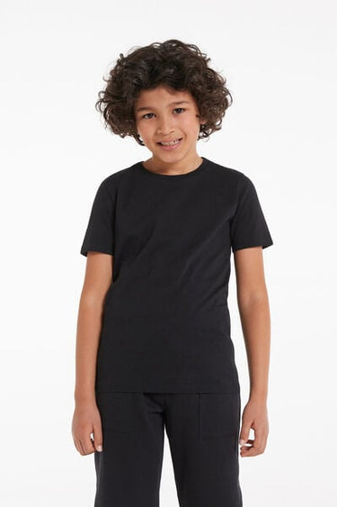 Unisex Kids’ 100% Cotton Basic T-shirt with Rounded Neck