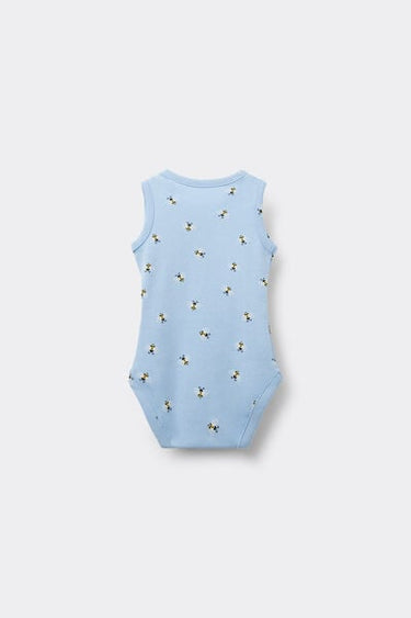 Baby Printed Pure Cotton Bodysuit with Wide Shoulder Straps