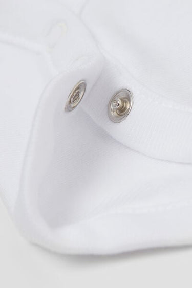 Baby Plain Pure Cotton Bodysuit with Short Sleeves
