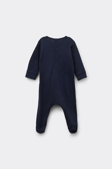 Baby Pure Cotton Playsuit with Long Sleeves and Feet