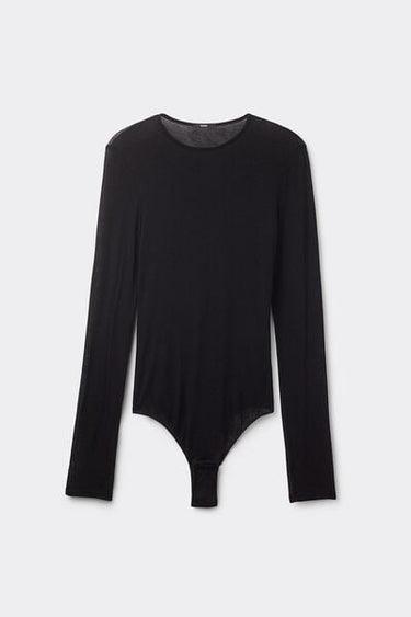 Viscose and Merino Wool Rounded-Neck Body