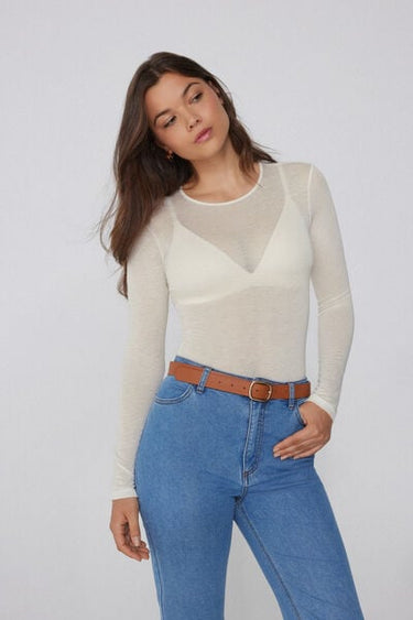 Viscose and Merino Wool Rounded-Neck Body