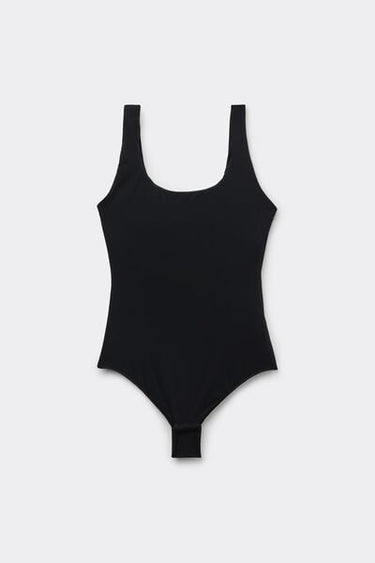 Light Touch Body with Integrated Bra and Wide Shoulder Straps