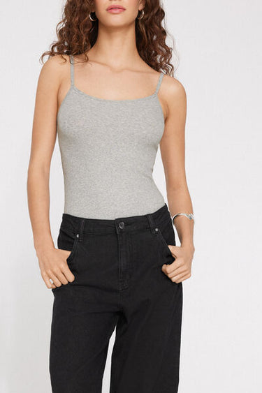 Cotton Cutie Ribbed Body with Narrow Shoulder Straps