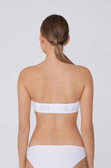 Padded Low-Cut Bandeau Bra in Recycled Microfibre