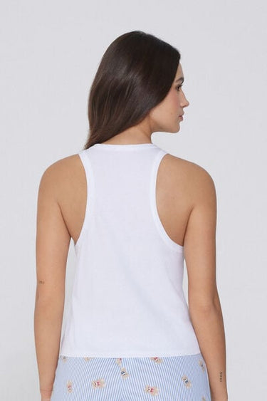 Printed Cotton Camisole with Wide Shoulder Straps