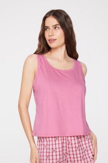 Plain Colour Cotton Camisole with Wide Shoulder Straps