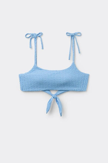 Dreamy Texture Tie Bikini Top