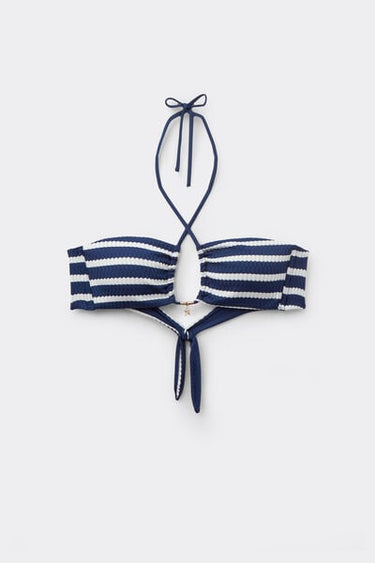 Sailor Stripes Bikini Top with Removable Padding