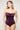 Bordeaux Shiny Glam Gathered One-Piece Bandeau Swimsuit