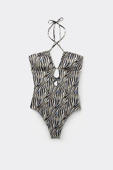Safari Luxe One-Piece Bandeau Swimsuit