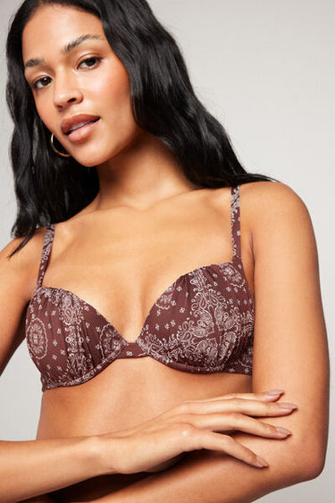 Country Vibe Lightly Padded Push-Up Bikini Top