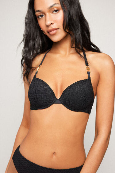 Jewel Net Lightly Padded Push-Up Bikini Top