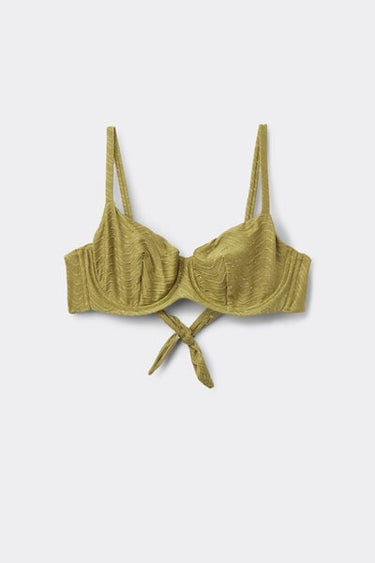 Olive Green Sparkling Touch Balconette Bikini Top