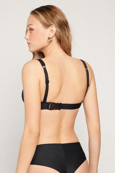 Recycled Microfibre Balconette Bikini Top with Knot