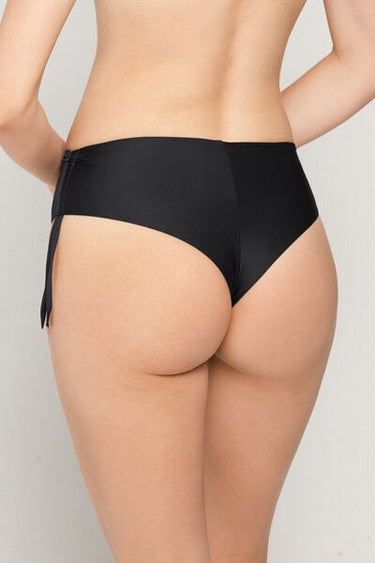 High-Cut Brazilian Bikini Bottoms with Gathering