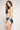 Blue Shiny Glam High-Cut Bikini Bottoms with Gathering