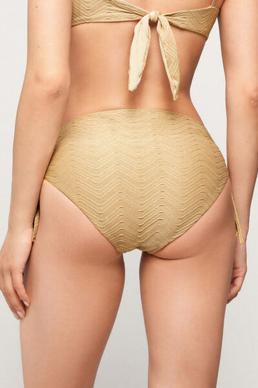 Gold Sparkling Touch High Bikini Bottoms with Gathering