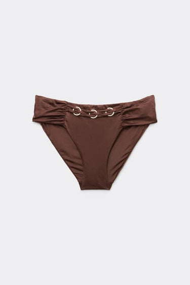 Brown Royal Essence High-Waist Bikini Bottoms