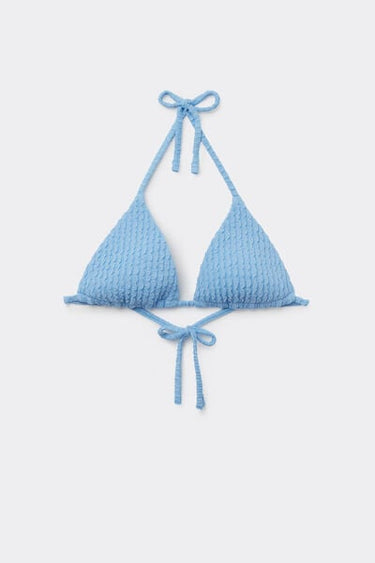Dreamy Texture Lightly Padded Triangle Bikini Top
