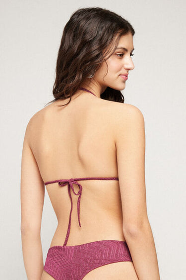 Mauve Sparkling Touch Lightly Padded Triangle Bikini Top