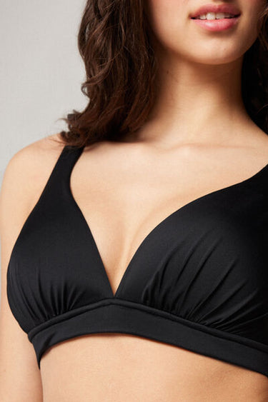 Wide Strap Recycled Microfibre Triangle Bikini Top