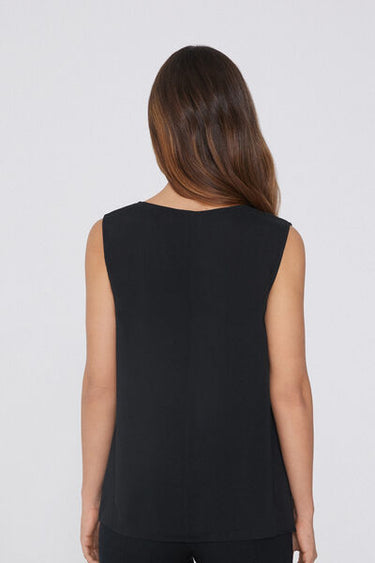 Viscose Camisole with Wide Shoulder Straps and Gathering