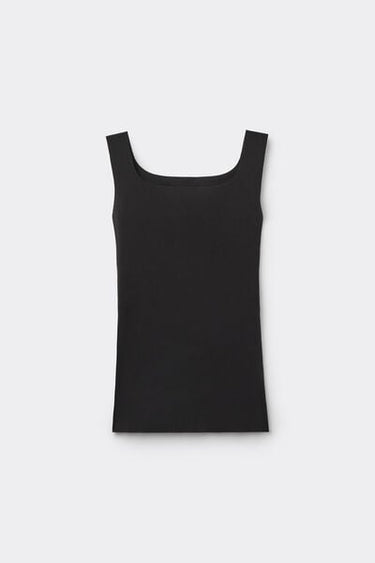 Invisible Therm Vest Top with Wide Shoulder Straps